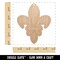 Fleur De Lis French Mardi Gras Elegant Unfinished Craft Wood Holiday Christmas Tree DIY Pre-Drilled Ornament